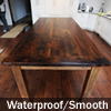 Oakville Harvest style table with straight modern style legs epoxy/polyurethane finish